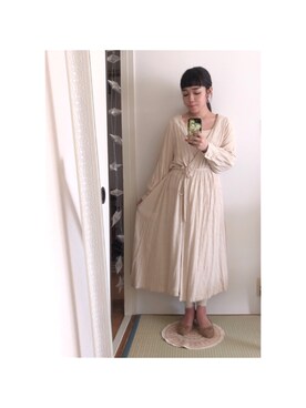 「古着好きな人と繋がりたい」｜「アイテム（バレエシューズ）」を使った、hikariさん（レディース・151cm）の夏コーディネート