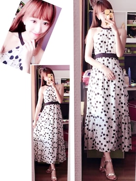 「ONLY（オンリー）のアイテム（ワンピース/ドレス）」を使った、韩小绿さん（レディース・172cm）の夏コーディネート