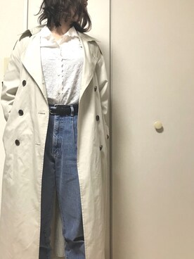 「BEAMS（ビームス）のアイテム（トレンチコート）」を使った、nさん（レディース・160cm）の春コーディネート
