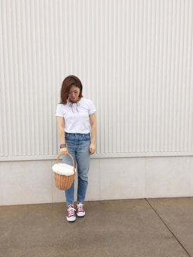「アイテム（チョーカー、イエロー系）」を使った、pixyon*さん（レディース・153cm）の秋コーディネート