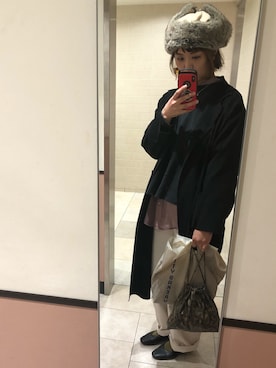 「Another Edition（アナザーエディション）のアイテム（帽子）」を使った、en410さん（レディース・173cm）の冬コーディネート
