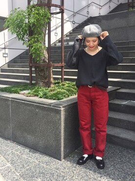 「Nepenthes×Tricker's（ネペンテス×トリッカーズ）のアイテム」を使った、つなしまあゆみさん（レディース・153cm）の夏コーディネート