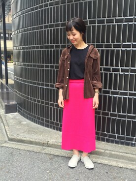 「ONES STROKE（ワンズストローク）のアイテム」を使った、つなしまあゆみさん（レディース・153cm）の秋コーディネート