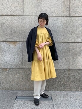 「So_lemn（ソレム）のアイテム」を使った、つなしまあゆみさん（レディース・153cm）の春コーディネート