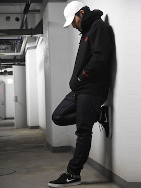 「PRIVILEGE（プリビレッジ）のアイテム」を使った、ブラックストアさん（メンズ・180cm）の冬コーディネート