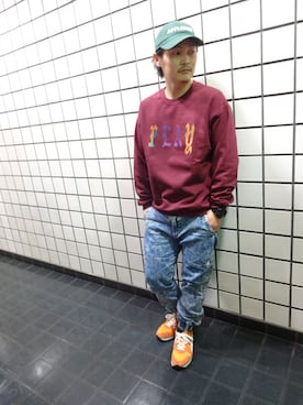 「 キャップ」｜ブラックストアさん（メンズ・162cm）の春コーディネート