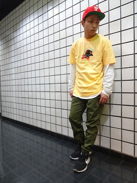 「 Tシャツ」｜ブラックストアさん（メンズ・168cm）の春コーディネート