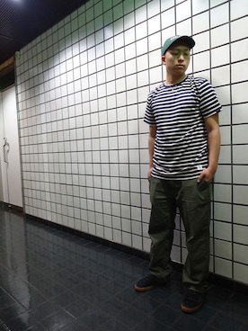 「 キャップ」｜ブラックストアさん（メンズ・172cm）の春コーディネート