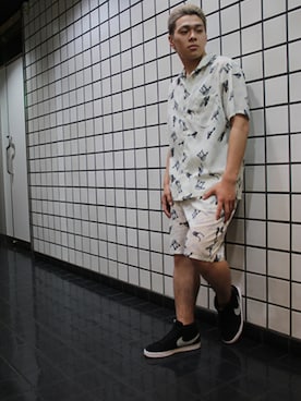 「INTERBREED」｜ブラックストアさん（メンズ・165cm）の夏コーディネート