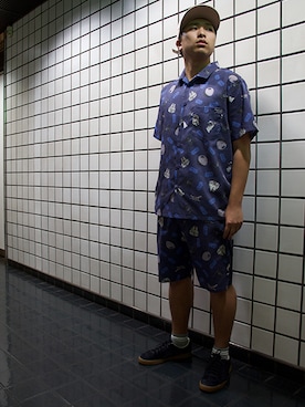 「INTERBREED」｜ブラックストアさん（メンズ・172cm）の夏コーディネート