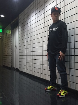 「L/S TEE」｜ブラックストアさん（メンズ・165cm）の夏コーディネート
