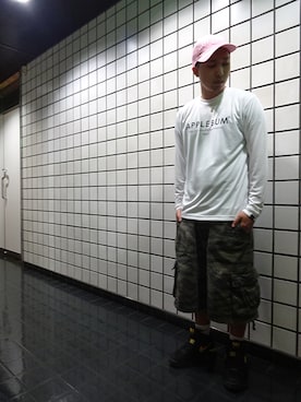 「L/S TEE」｜ブラックストアさん（メンズ・165cm）の夏コーディネート