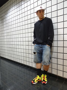 「L/S TEE」｜ブラックストアさん（メンズ・165cm）の秋コーディネート