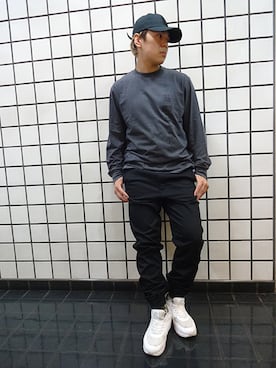 「L/S TEE」｜ブラックストアさん（メンズ・165cm）の秋コーディネート