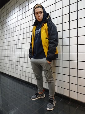 「Back Channel（バックチャンネル）のアイテム（その他アウター）」を使った、ブラックストアさん（メンズ・165cm）の秋コーディネート