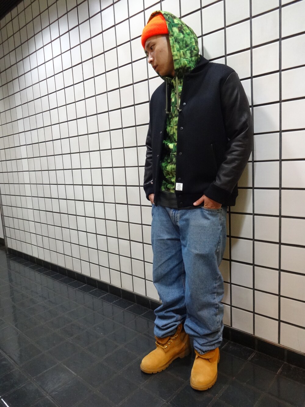 併売】【メンズ】APPLEBUM 刺繍 スタジャン マルチカラー 異種