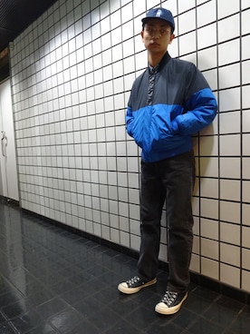 「INTERBREED」｜ブラックストアさん（メンズ・174cm）の冬コーディネート