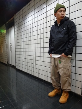 「PRIVILEGE（プリビレッジ）のアイテム」を使った、ブラックストアさん（メンズ・173cm）の冬コーディネート