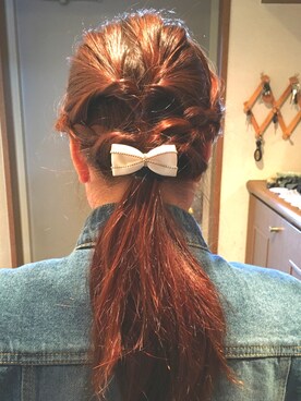 「くるりんぱヘアー」｜ianさん（レディース・149cm）の春コーディネート