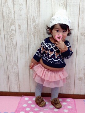 ＊sora＊さん（キッズ・70cm）の冬コーディネート