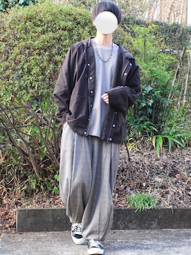「アイテム（マウンテンパーカー）」を使った、シンさん（メンズ・171cm・10代）の春コーディネート