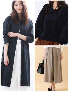 「Abahouse Devinette（ドゥヴィネット）のアイテム（その他アウター）」を使った、yoripi♡さん（レディース・156cm）の秋コーディネート
