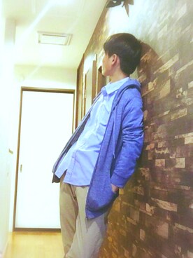 「青系コーデ」｜tomohiroさん（メンズ・174cm）の春コーディネート