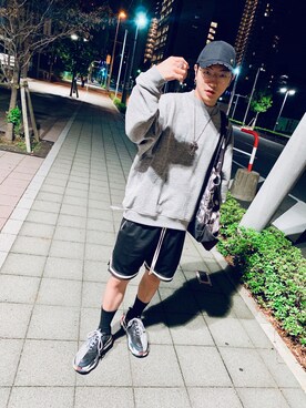 「HUF（ハフ）のアイテム（バッグ）」を使った、Akiraさん（メンズ・177cm）の秋コーディネート