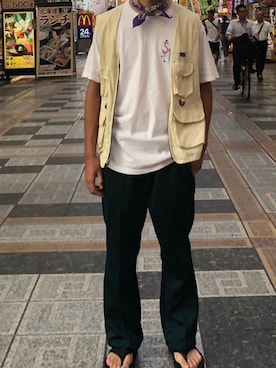 「乱痴気（ランチキ）のアイテム（パンツ）」を使った、shutoさん（メンズ・165cm）の冬コーディネート