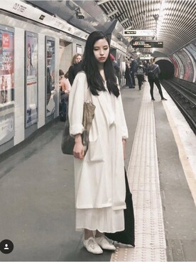 「通勤穿搭」｜「アイテム（その他シューズ）」を使った、Iris_Yさん（レディース・160cm）の夏コーディネート