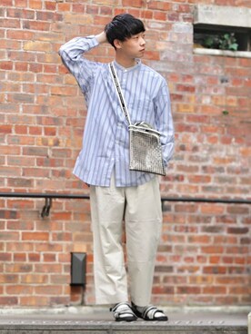 スラックスを使った Guコーデ のメンズ人気ファッションコーディネート Wear