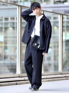 「DEVICE（デバイス）の【WEARISTA こーせ ×DEVICE コラボ】Rename フロントバックル ショルダーバッグ（ショルダーバッグ）」を使った、KOHさん（メンズ・175cm）の春コーディネート