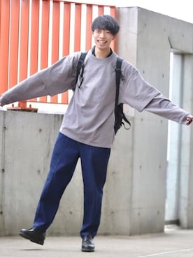 「URBAN RESEARCH（アーバンリサーチ）のアイテム（バックパック/リュック）」を使った、KOHさん（メンズ・175cm）の春コーディネート