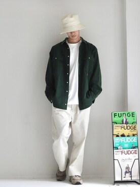 「MinoriTY（マイノリティ）の2タックテーパードワイドパンツ【MinoriTY × WEARISTA Mr.SZK（ミスタースズキ）コラボ】（スラックス）」を使った、KOHさん（メンズ・175cm）の夏コーディネート