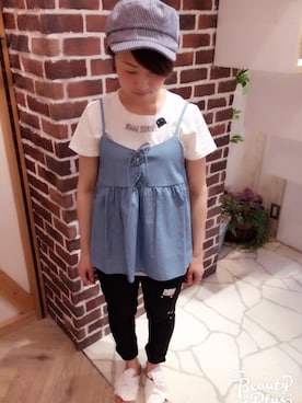 「アイテム（アンサンブル）」を使った、めぐさん（レディース・150cm）の夏コーディネート