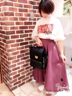 「アイテム（バックパック/リュック）」を使った、めぐさん（レディース・150cm）の夏コーディネート