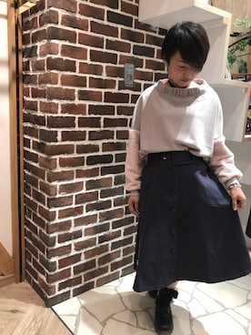 「ベルト付き」｜めぐさん（レディース・150cm）の秋コーディネート