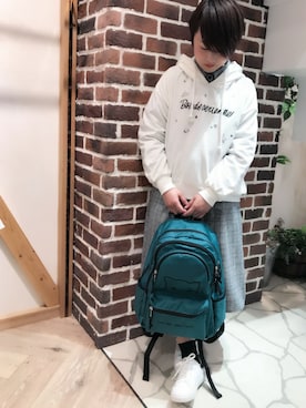 「アイテム（シャツワンピース）」を使った、めぐさん（レディース・150cm）の冬コーディネート