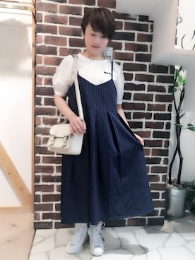 「Rydia（リディア）のアイテム（シューズ）」を使った、めぐさん（レディース・150cm）の夏コーディネート