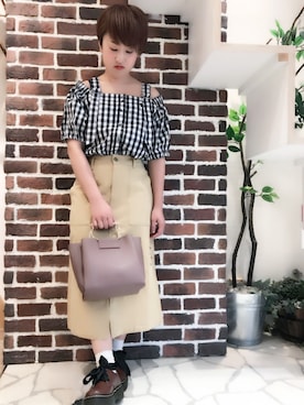 「ネコ」｜「アイテム（その他シューズ）」を使った、めぐさん（レディース・150cm）の夏コーディネート