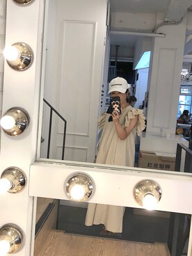 「DHOLIC（ディーホリック）のアイテム（サロペット/オーバーオール）」を使った、jna6さん（レディース・149cm）の夏コーディネート
