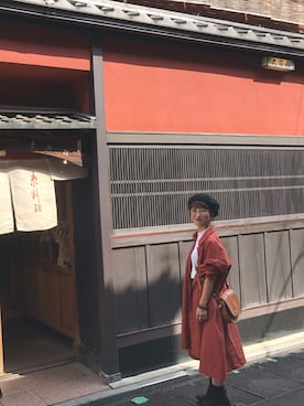 「秋のブラウンスタイル」｜「アイテム（シャツワンピース）」を使った、jna6さん（レディース・149cm）の秋コーディネート