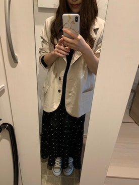 「apres jour mignon（アプレジュールミニョン）のアイテム（テーラードジャケット）」を使った、c_seaさん（レディース・163cm）の春コーディネート