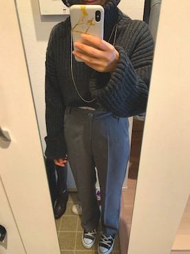 「CONVERSE（コンバース）のconverse（コンバース） ALL STAR OX（オールスターOX）（スニーカー）」を使った、c_seaさん（レディース・153cm）の秋コーディネート