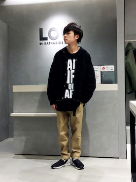 「HAMNETT（ハムネット）のアイテム（ジャケット/アウター）」を使った、sjさん（メンズ・171cm）の冬コーディネート