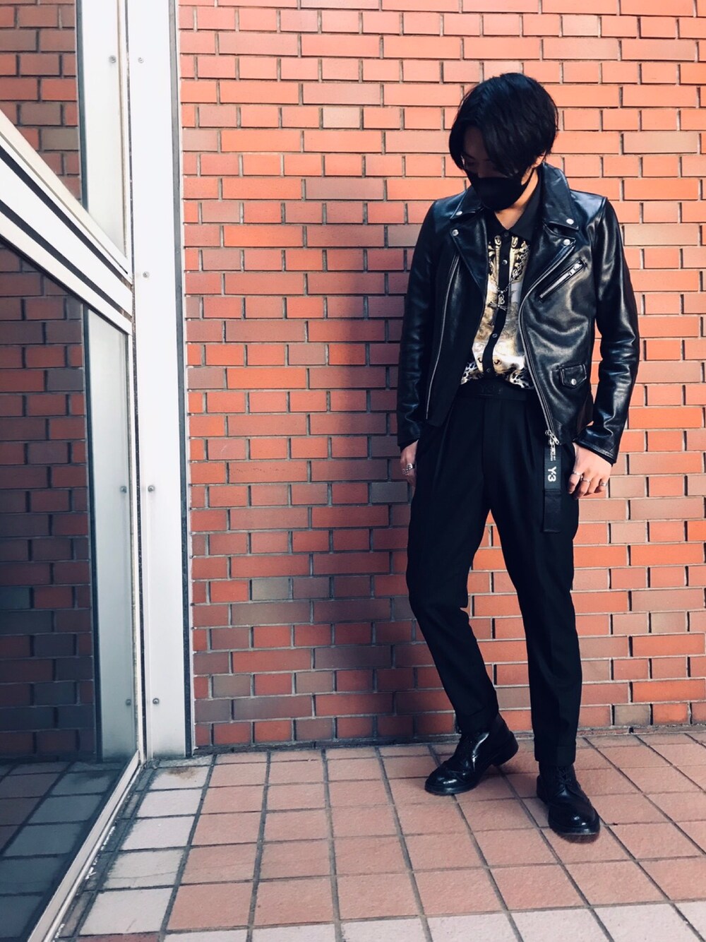 vanquish ライダース レザージャケット L 牛革 ダークネイビー カウ