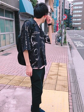 「STUDIOUS（ステュディオス）のアイテム（スニーカー）」を使った、tsukaさん（メンズ・178cm）の夏コーディネート