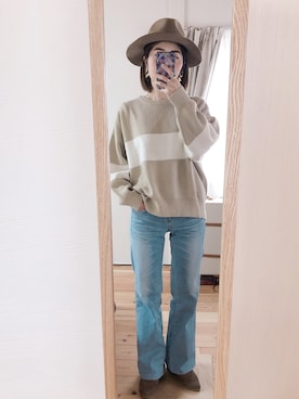 「23区（ニジュウサンク）のアイテム（帽子）」を使った、akiifashionさん（レディース・149cm）の冬コーディネート