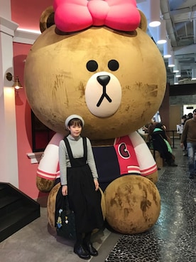「コーディネート」｜「アイテム（ハンチング/ベレー帽）」を使った、weiweiさん（レディース・165cm）の冬コーディネート