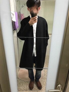「アイテム（ダッフルコート）」を使った、倫理君さん（メンズ・184cm・10代）の冬コーディネート